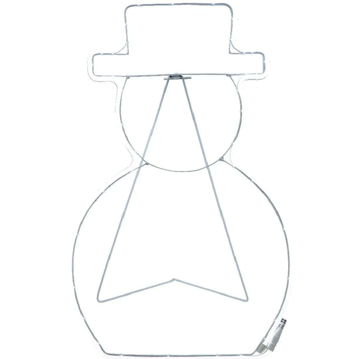 Gifi Bonhomme de neige néon lumineux blanc Noël^ Décoration Extérieure De Noël