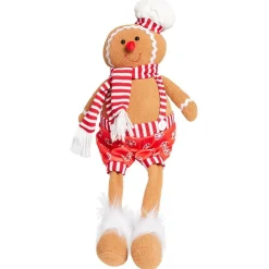 Gifi Bonhomme pain d'épice déco Noël avec jambes pendantes H48cm^ Décoration Intérieure De Noël