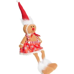 Gifi Bonhomme pain d'épice déco Noël avec jambes pendantes H48cm^ Décoration Intérieure De Noël