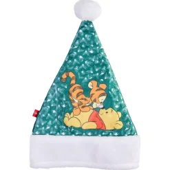 Gifi Bonnet de Noël Disney Winnie Tigrou vert et blanc 26xH34cm^ Déguisement Et Tenue De Noël