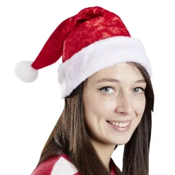 Gifi Bonnet de Noël en velours^ Déguisement Et Tenue De Noël