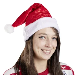 Gifi Bonnet de Noël en velours^ Déguisement Et Tenue De Noël