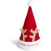 Gifi Bonnet de Noël enfant renne Merry Christmas rouge et blanc^ Déguisement Et Tenue De Noël