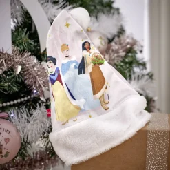 Gifi Bonnet de Noël Princesses Disney rose et blanc 26xH34cm^ Déguisement Et Tenue De Noël
