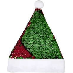 Gifi Bonnet de Noël sequin reversible^ Déguisement Et Tenue De Noël
