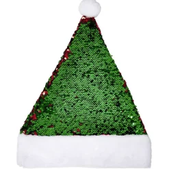 Gifi Bonnet de Noël sequin reversible^ Déguisement Et Tenue De Noël