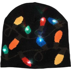 Gifi Bonnet guirlande de Noël 6 LED^ Déguisement Et Tenue De Noël