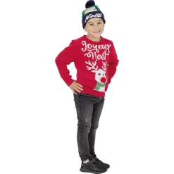Gifi Bonnet lumineux de Noël enfant^ Déguisement Et Tenue De Noël