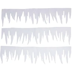 Gifi Bordure de fenêtre blanc Noël en feutrine^ Décoration De Fenêtre