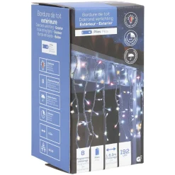 Gifi Bordure de toit lumineuse multicolore extérieur 192 LED^ Décoration Extérieure De Noël