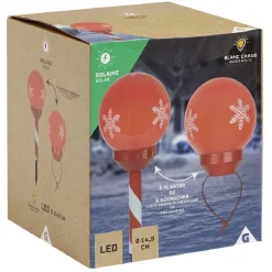 Gifi Borne lumineuse solaire 2en1 à planter et accrocher H42,5cm Ø14,5cm^ Décoration Extérieure De Noël