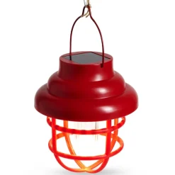 Gifi Borne solaire à suspendre rouge Ø12xH14cm^ Décoration Extérieure De Noël