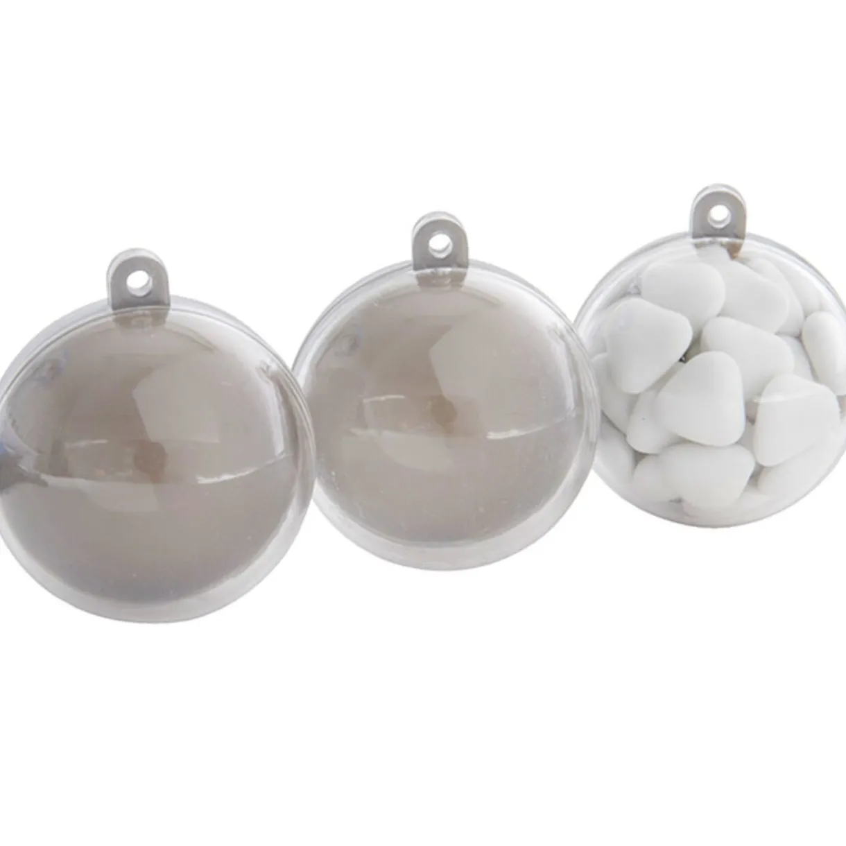 Outlet Gifi Boîte à dragées grise et transparente x3