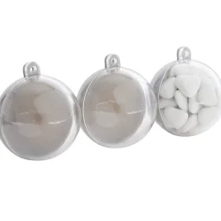 Outlet Gifi Boîte à dragées grise et transparente x3