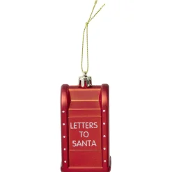 Gifi Boîte aux lettres "Letters to Santa" à suspendre rouge^ Décoration Sapin