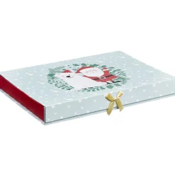 Gifi Boîte cadeau motif Père Noël Ours L.34,5 x l.24 x H.4 cm^ Loisirs Créatifs Et Emballage Cadeau