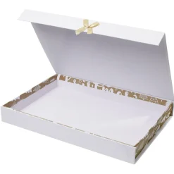 Gifi Boîte cadeau Noël doré L.34,5 x l.24 x H.4 cm^ Loisirs Créatifs Et Emballage Cadeau