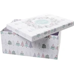 Gifi Boîte cadeau Noël Merry Christmas L.32,5 x l.14,5 x H.23 cm^ Loisirs Créatifs Et Emballage Cadeau