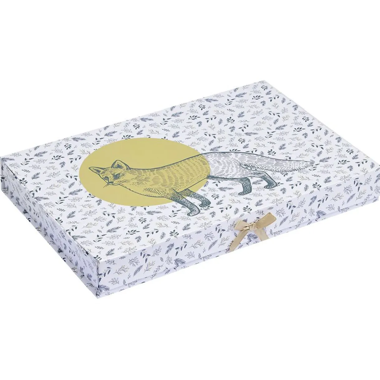 Gifi Boîte cadeau Noël motif nature et renard^ Loisirs Créatifs Et Emballage Cadeau