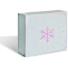 Gifi Boîte cadeau Noël pliable motif flocon iridescent^ Loisirs Créatifs Et Emballage Cadeau