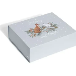 Gifi Boîte cadeau Noël pliable motif nature^ Loisirs Créatifs Et Emballage Cadeau