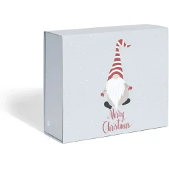 Gifi Boîte cadeau Noël pliable motif gnome^ Loisirs Créatifs Et Emballage Cadeau