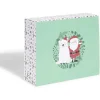 Gifi Boîte cadeau Noël pliable motif Père Noël et ours blanc^ Loisirs Créatifs Et Emballage Cadeau