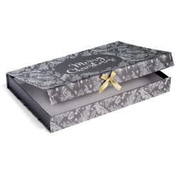 Gifi Boîte cadeau rectangulaire motif feuillage de Noël noir et blanc^ Loisirs Créatifs Et Emballage Cadeau