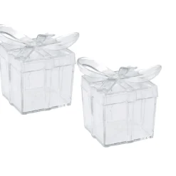 Sale Gifi Boîte forme cadeau transparent x2