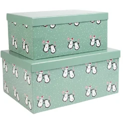 Gifi Boîte Noël design Pingouins^ Loisirs Créatifs Et Emballage Cadeau