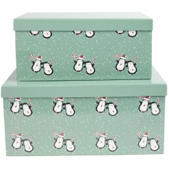 Gifi Boîte Noël design Pingouins^ Loisirs Créatifs Et Emballage Cadeau