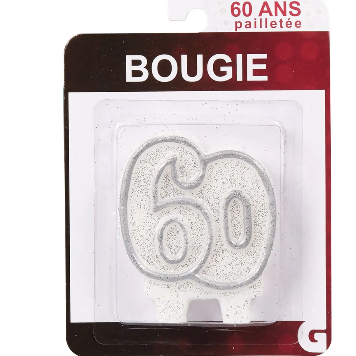 Clearance Gifi Bougie anniversaire chiffre 60