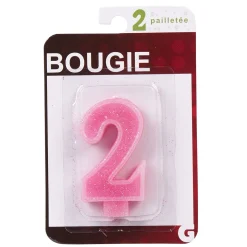 Discount Gifi Bougie anniversaire chiffre 2