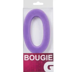 Hot Gifi Bougie anniversaire chiffre 0 violet