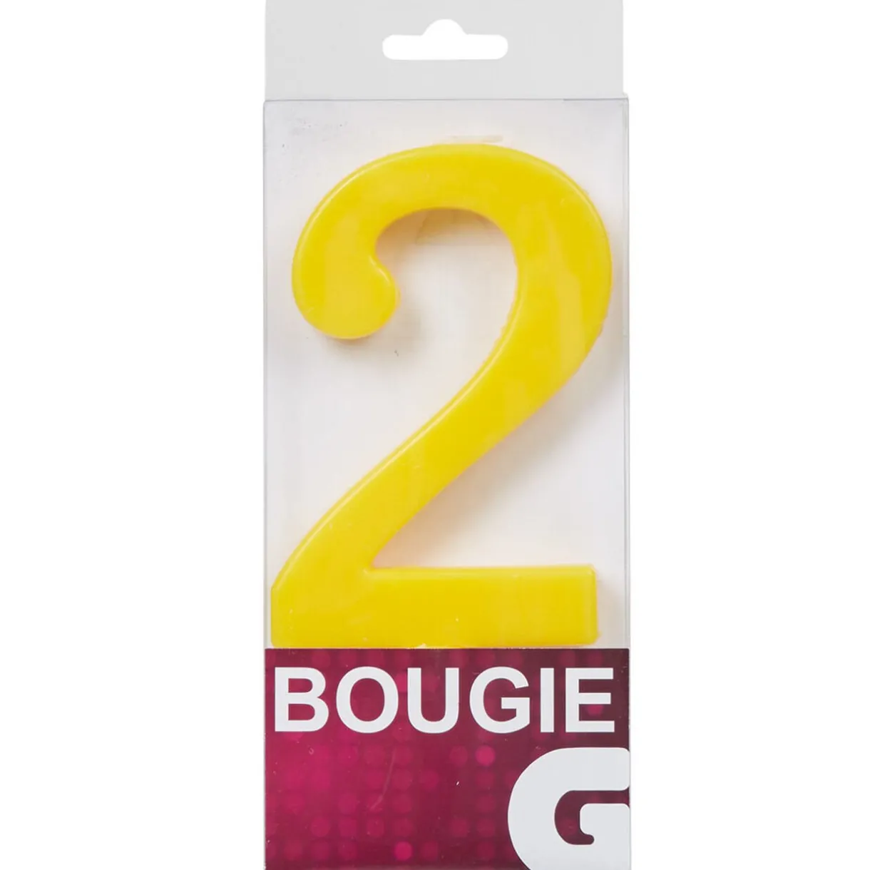 Discount Gifi Bougie anniversaire chiffre 2 jaune
