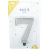 Best Gifi Bougie anniversaire chiffre 7 mat argenté