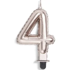 Sale Gifi Bougie anniversaire chiffre 4 rose gold