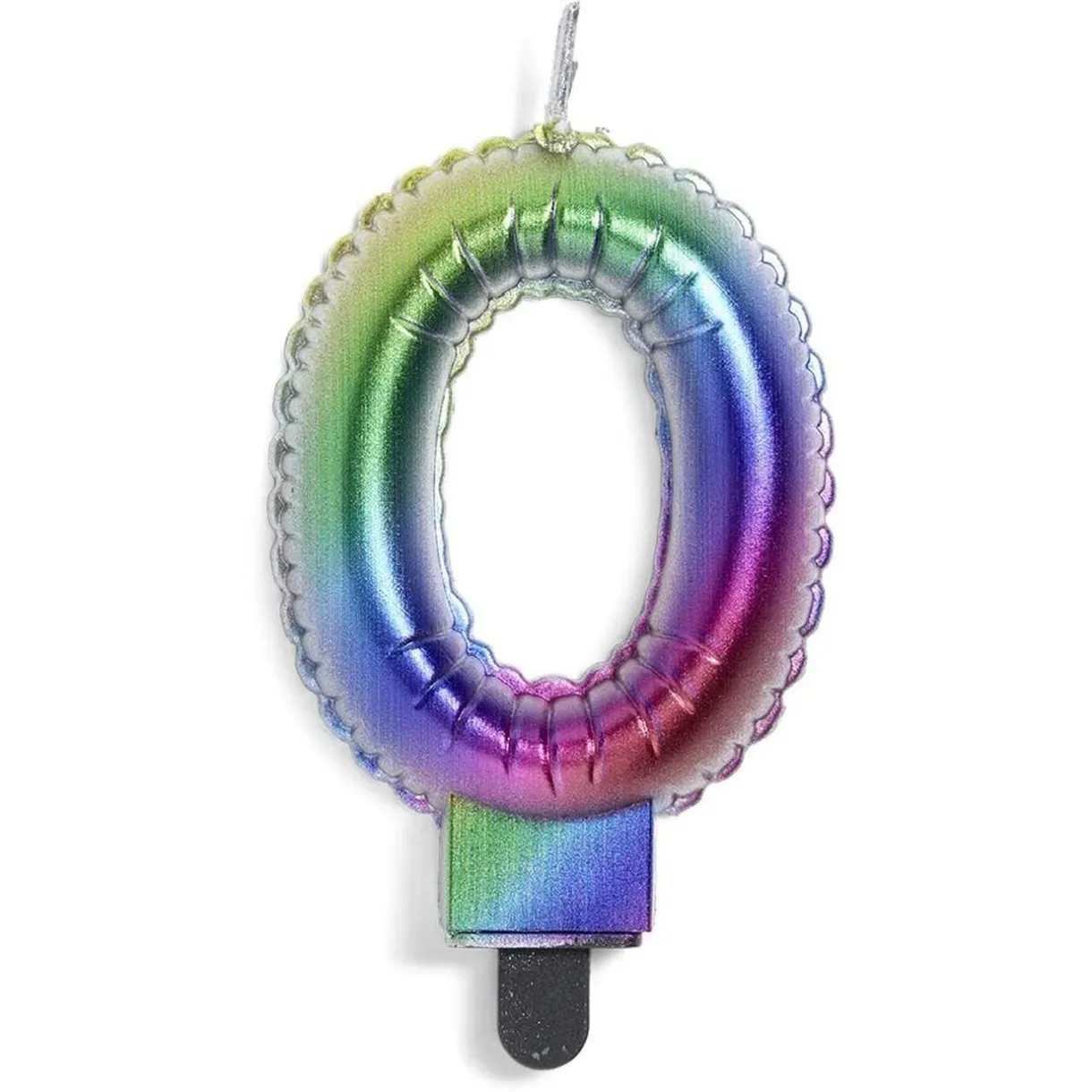 Gifi Bougie anniversaire chiffre 0 iridescent