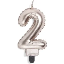Gifi Bougie anniversaire chiffre 2 rose gold