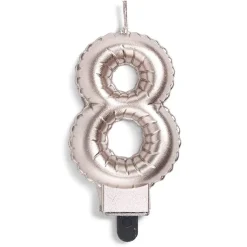 Discount Gifi Bougie anniversaire chiffre 8 rose gold