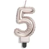 Sale Gifi Bougie anniversaire chiffre 5 rose gold