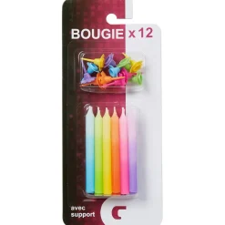 Clearance Gifi Bougie anniversaire multicolore dégradé x12