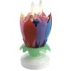Outlet Gifi Bougie anniversaire musicale en forme de fleur