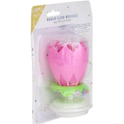 Outlet Gifi Bougie anniversaire musicale forme fleur 8 mèches