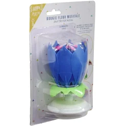 Outlet Gifi Bougie anniversaire musicale forme fleur 8 mèches