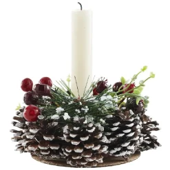 Outlet Gifi Bougie chauffe-plat avec couronne décorative