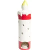 Gifi Bougie de Noël en céramique rouge et blanc Ø8,5xH29,5cm^ Décoration Intérieure De Noël
