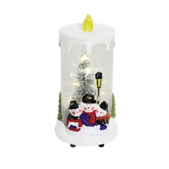 Gifi Bougie scène de Noël 8 LED blanc chaud H15 cm^ Décoration Intérieure De Noël