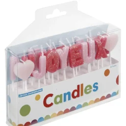 Best Gifi Bougies Joyeux anniversaire rose