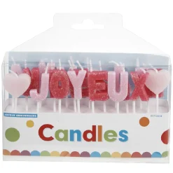 Best Gifi Bougies Joyeux anniversaire rose